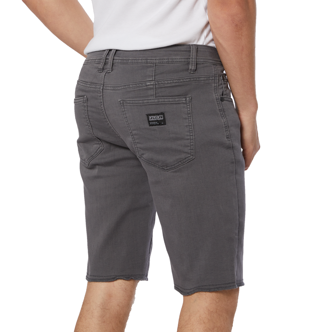 NOW DENIM SHORT - DARK GREY