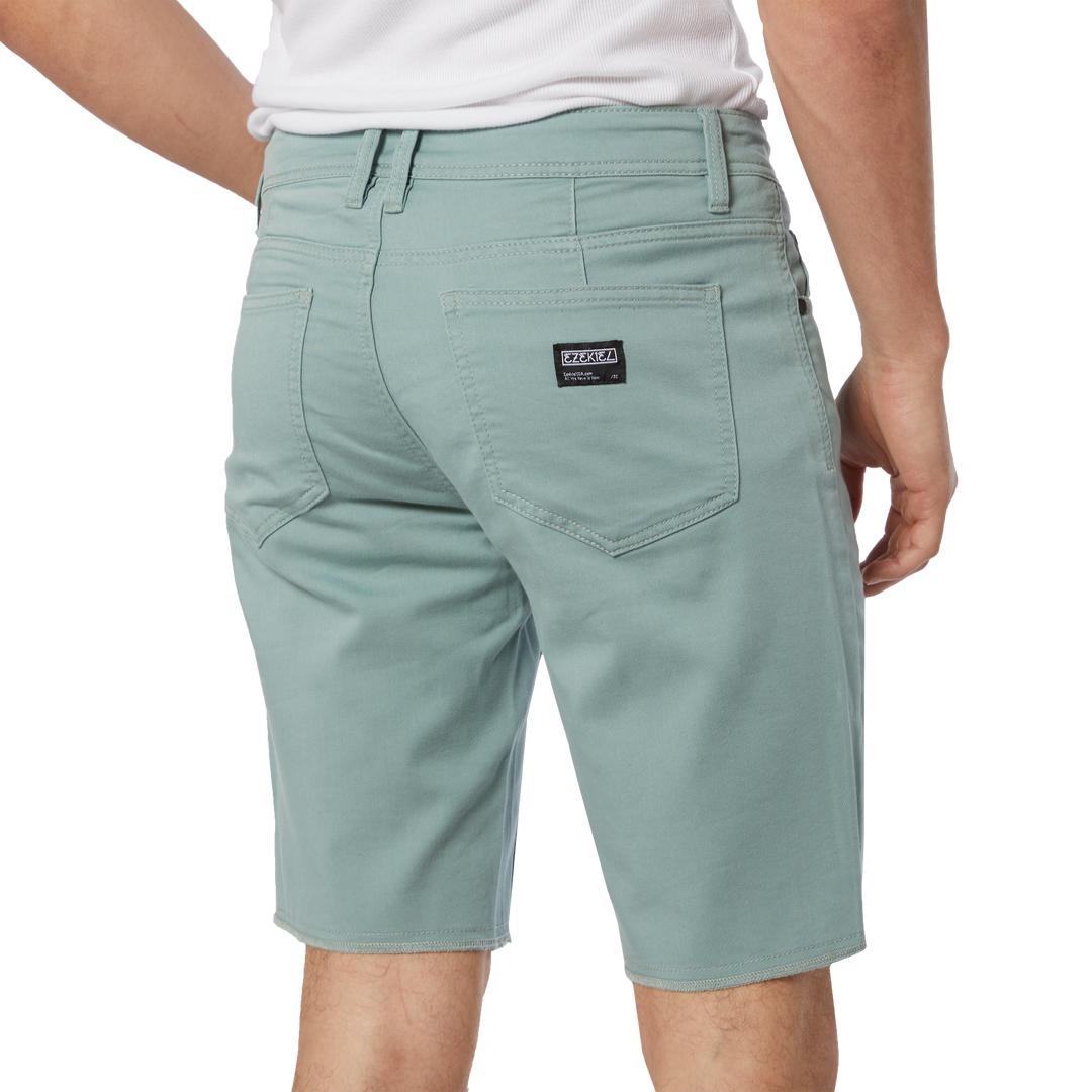 NOW DENIM SHORT - SAGE GREEN