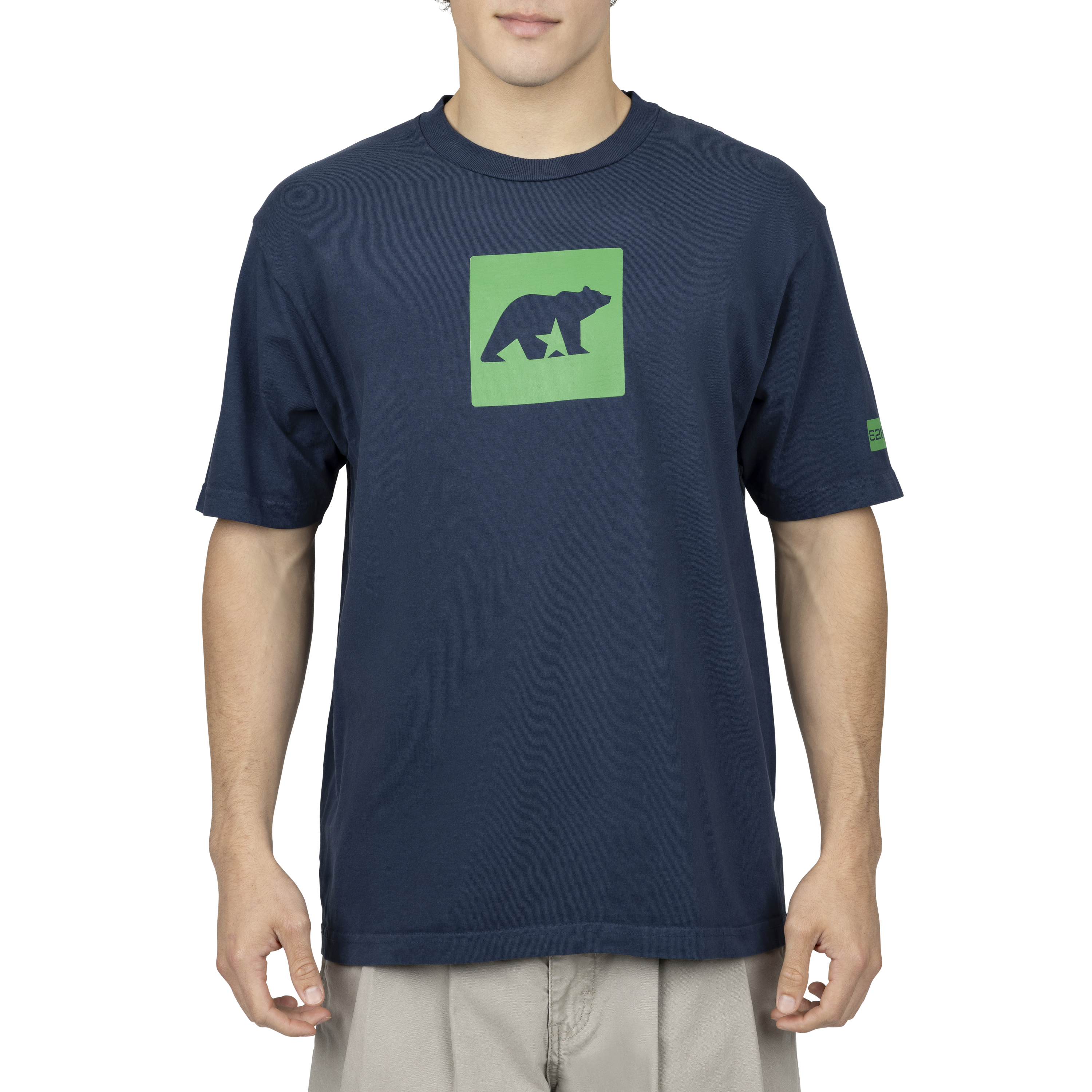 Ezekiel Square Bear Tee – Navy Blue Graphic T-Shirt