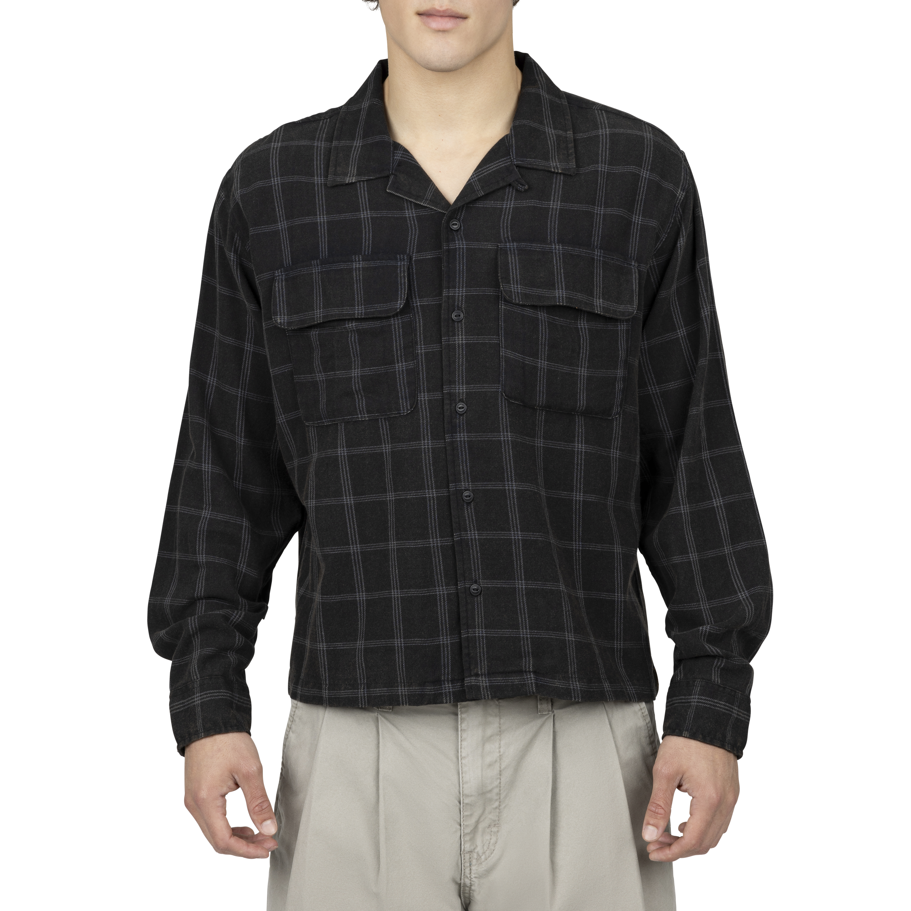 Bravo Long Sleeve Flannel Shirt - Black Plaid – Ezekiel