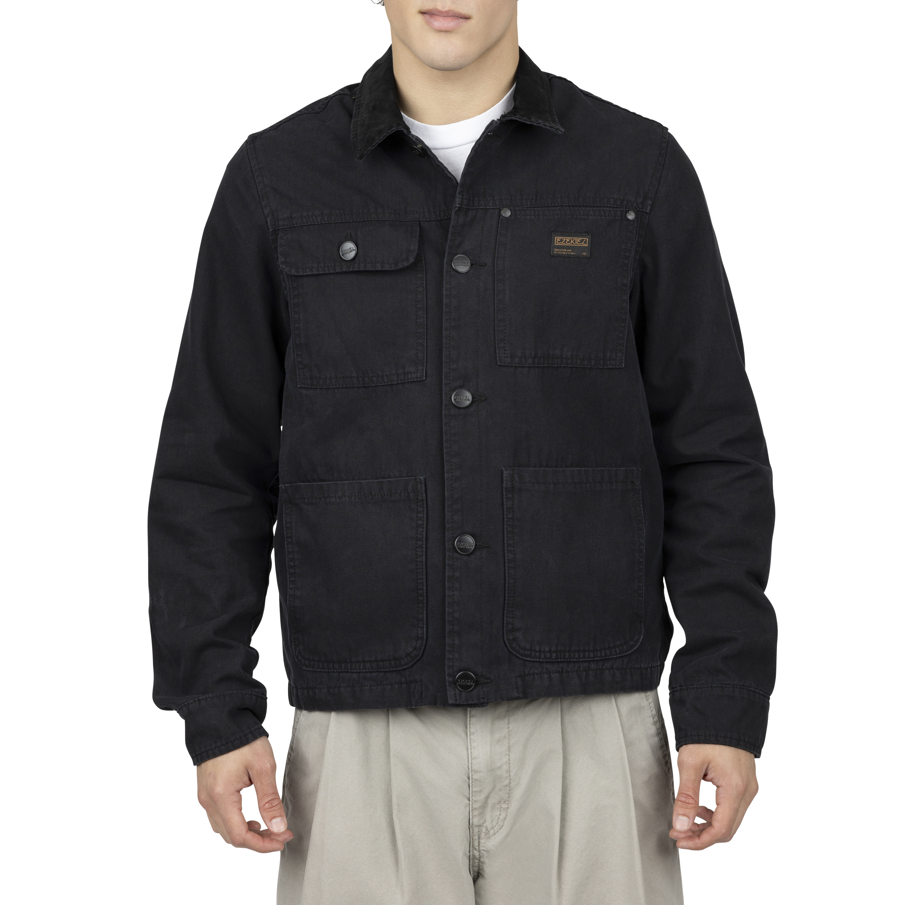 Ward Jacket Black Canvas Workwear Jacket – Ezekiel