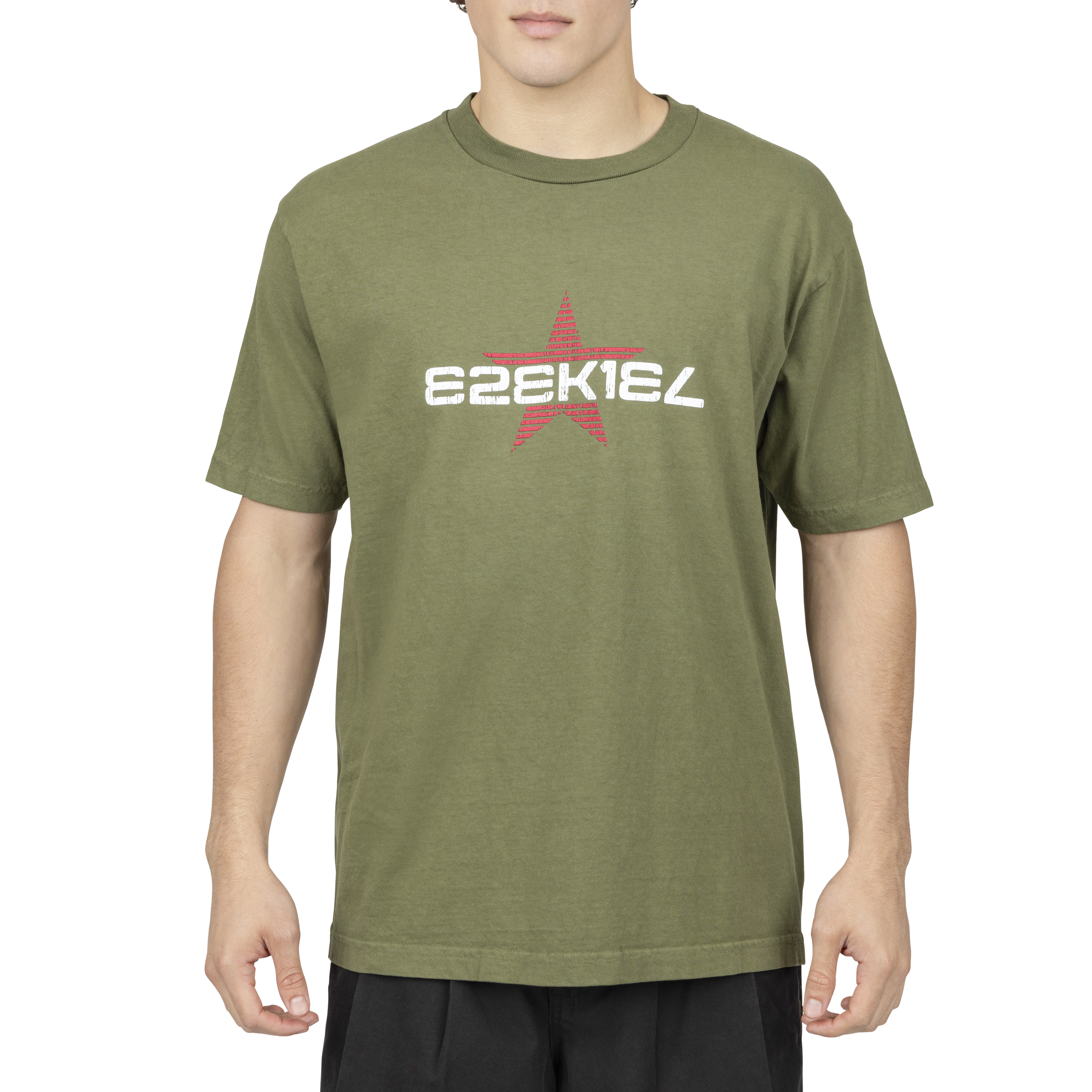 Ezekiel Defcon Tee – Military Green Graphic T-Shirt