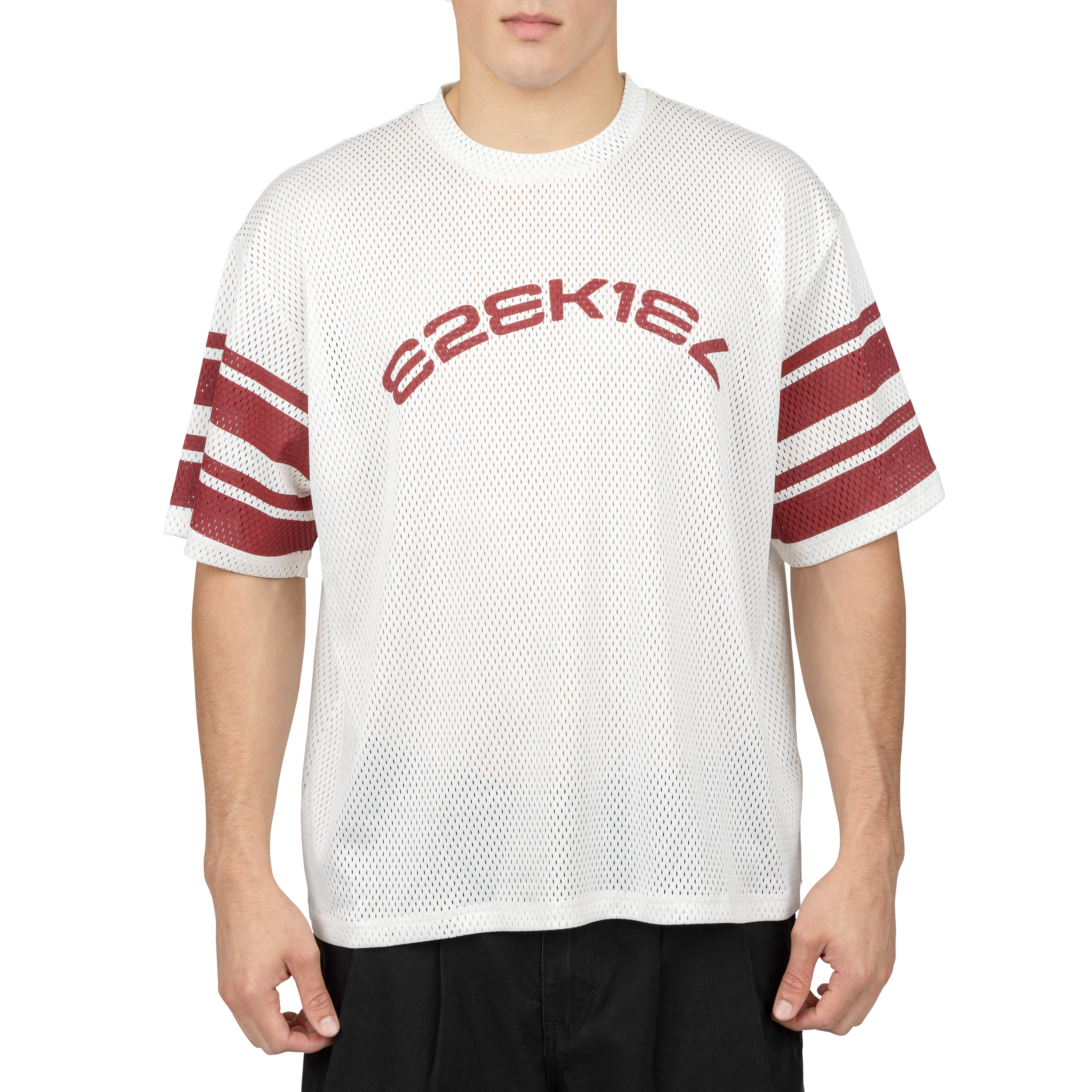 ウェア F.C.R.B. AUTHENTIC MESH TEE Ezekiel Louie Mesh Tee – Bone Short Sleeve Jersey Style Shirt