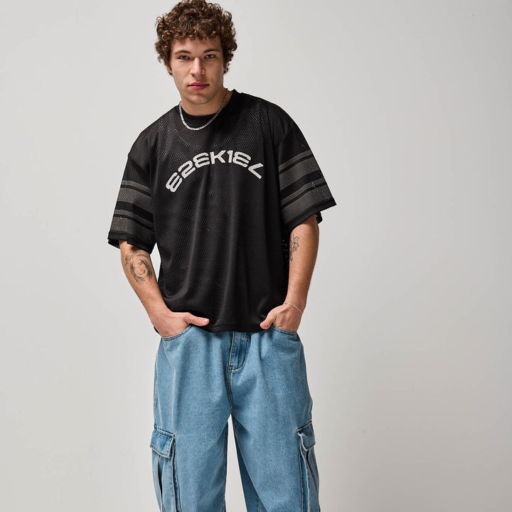 Louie Mesh Knit Shirt - Black