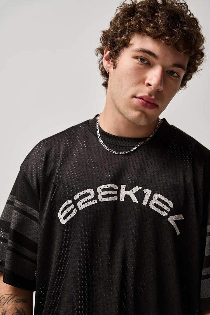 Louie Mesh Knit Shirt - Black