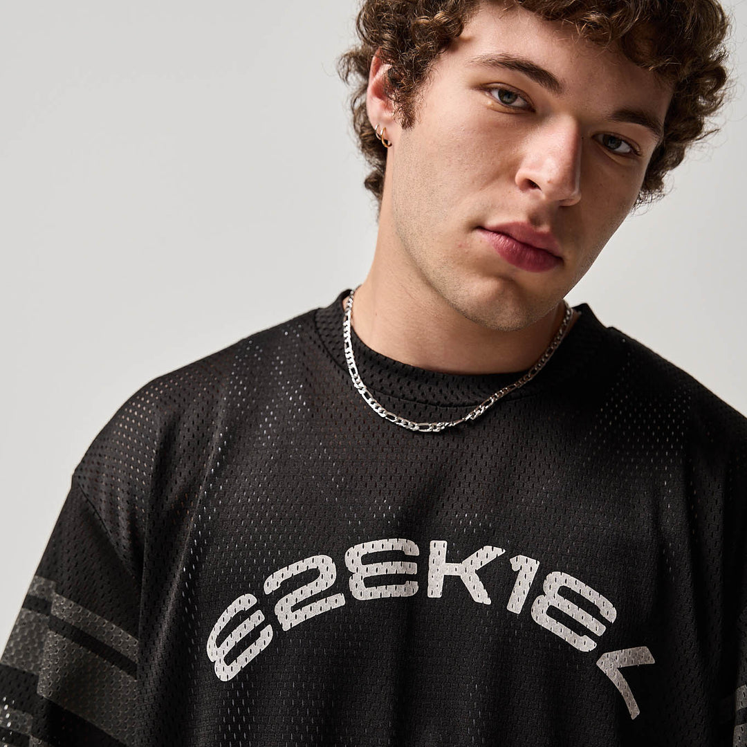 Louie Mesh Knit Shirt - Black