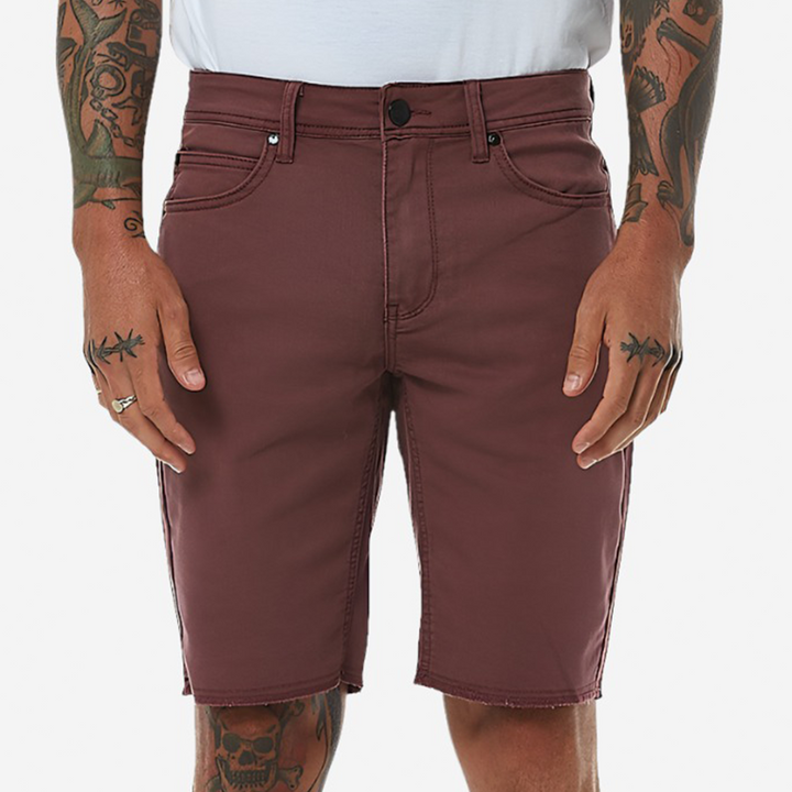 NOW DENIM SHORT - MERLOT