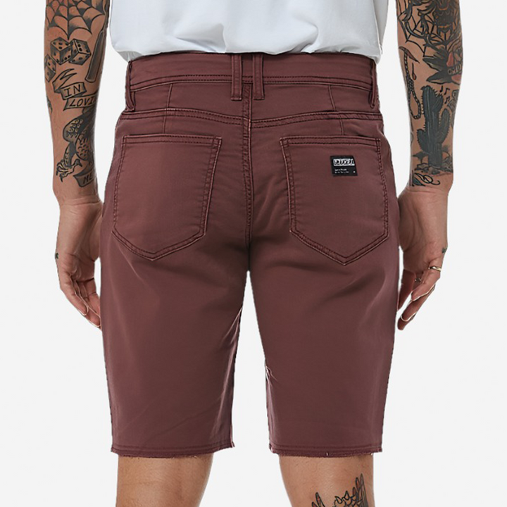 NOW DENIM SHORT - MERLOT