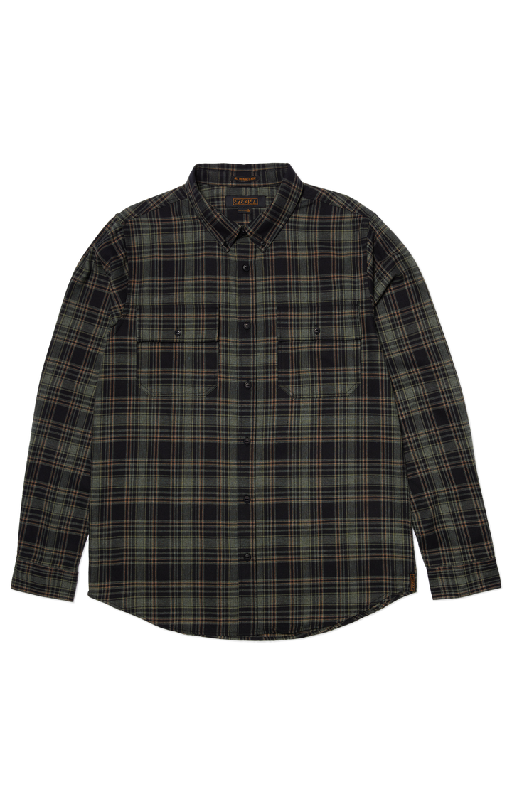 Grover Long Sleeve Shirt - Military Green