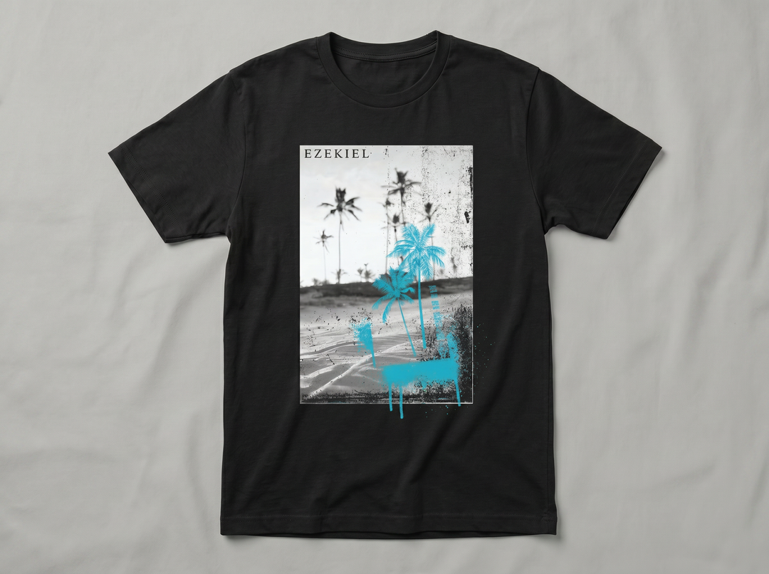 Palm Splatter Tee - Black