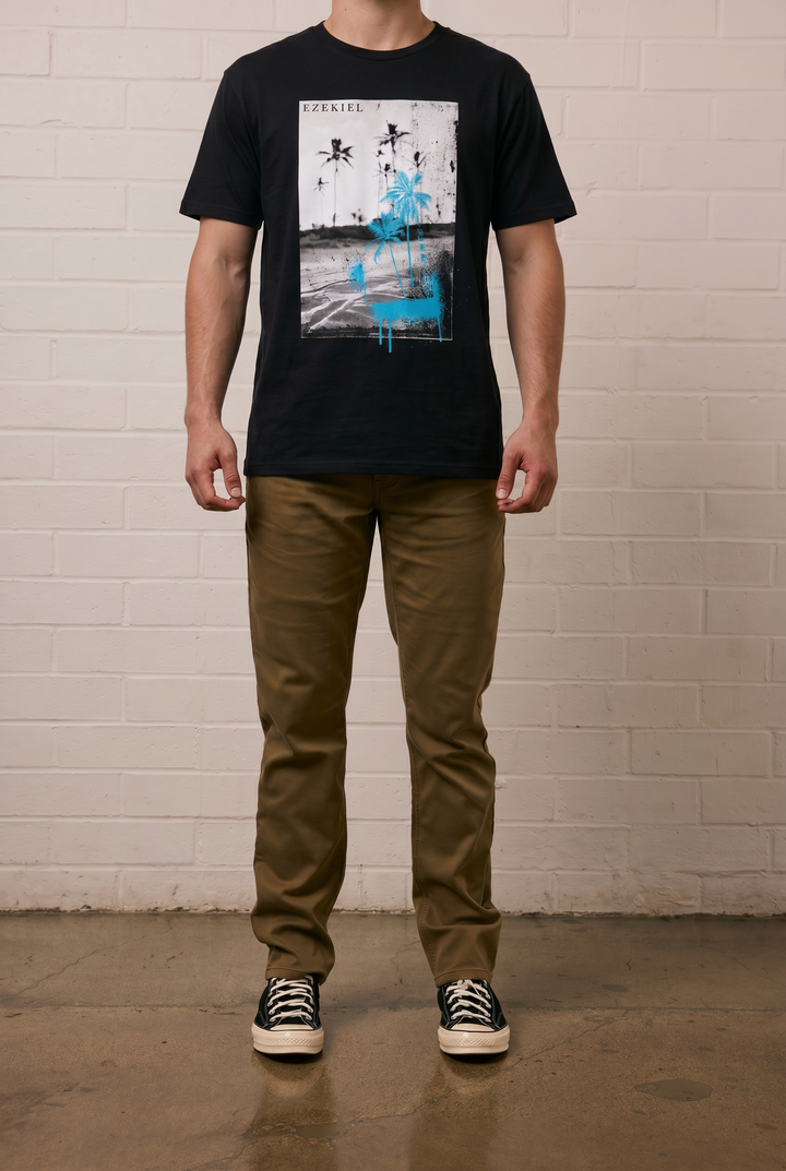 Palm Splatter Tee - Black