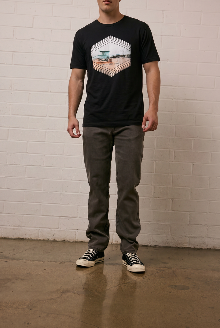 Blurry Lifeguard Tee - Black
