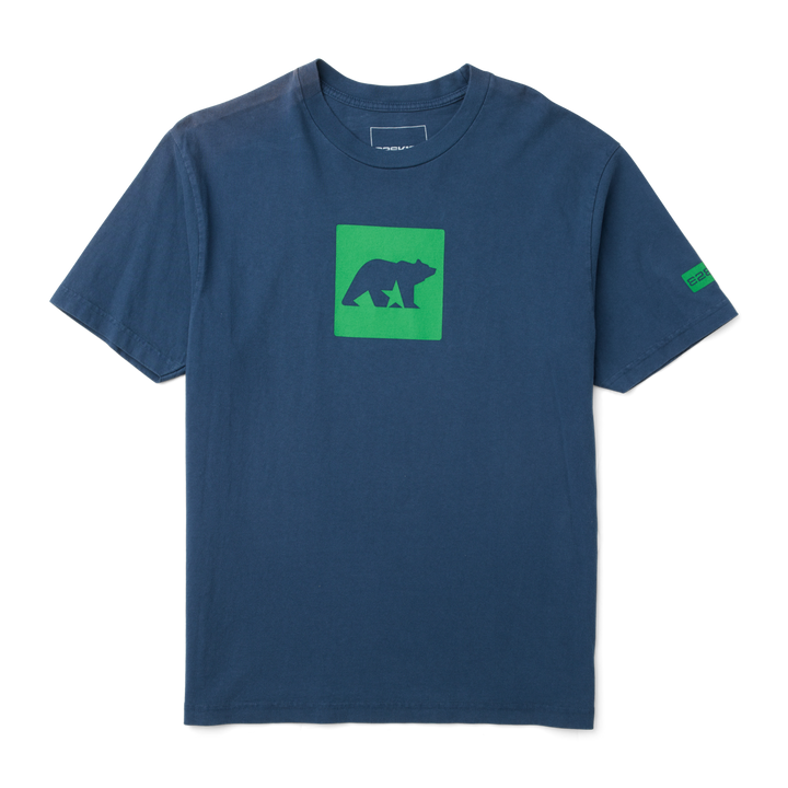 Square Bear Tee - Navy Blue