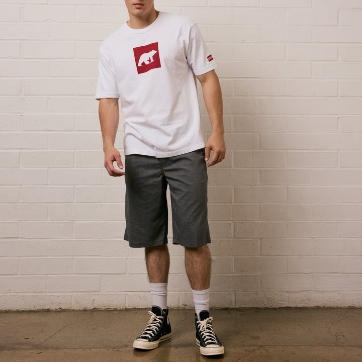 Square Bear Tee - White