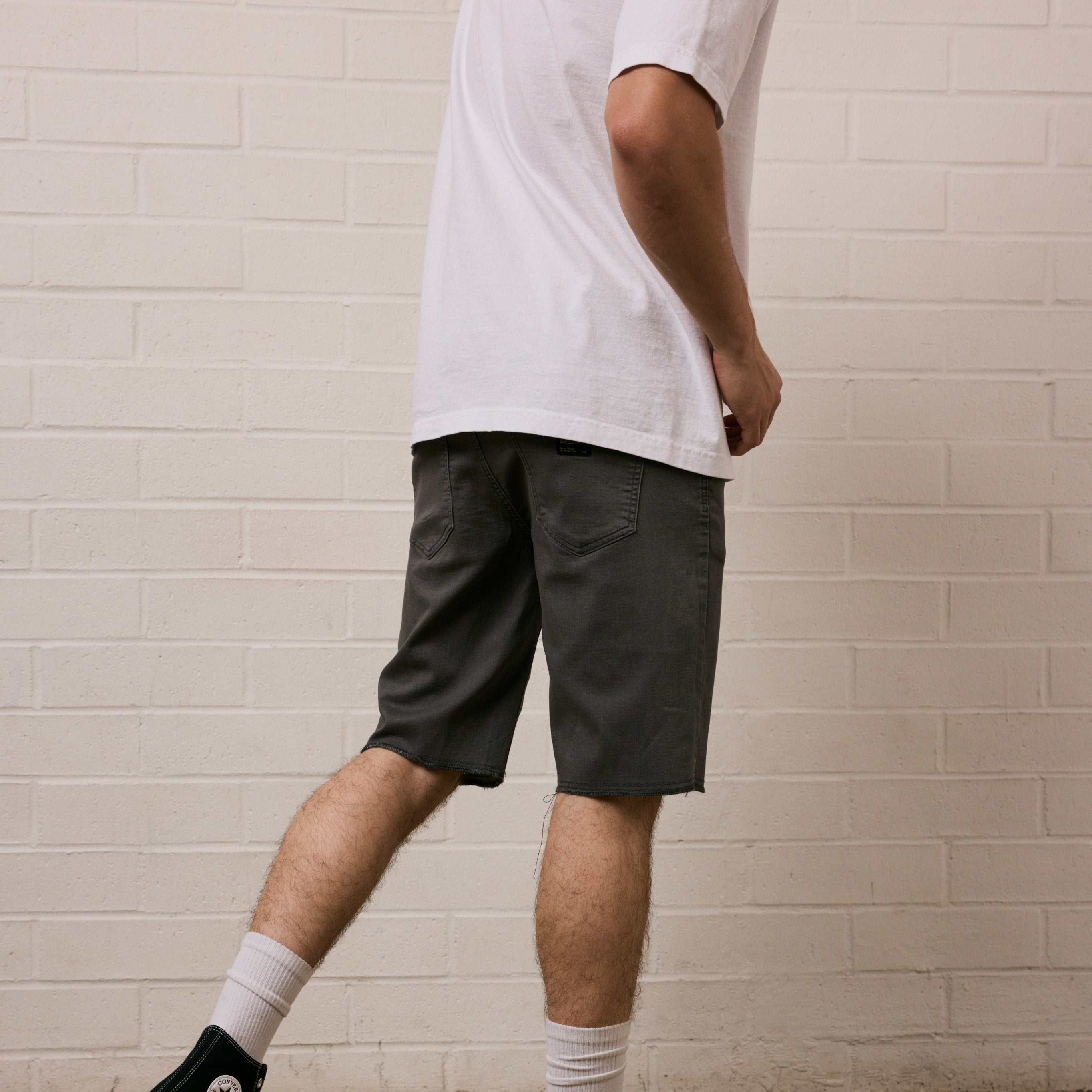 Now Denim Men's Cutoff Shorts in Dark Grey | Ezekiel – Ezekiel