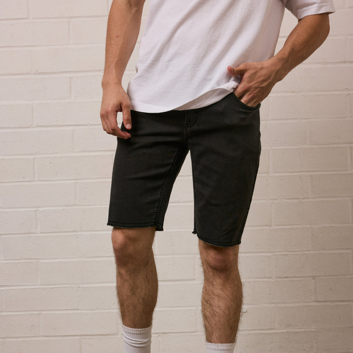 NOW DENIM SHORT - VINTAGE BLACK