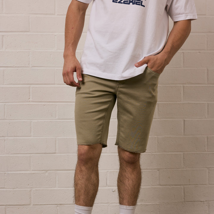NOW DENIM SHORT - SAND