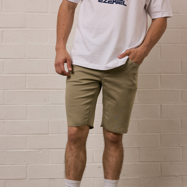 Mens Shorts | NOW DENIM SHORT - SAND – Ezekiel
