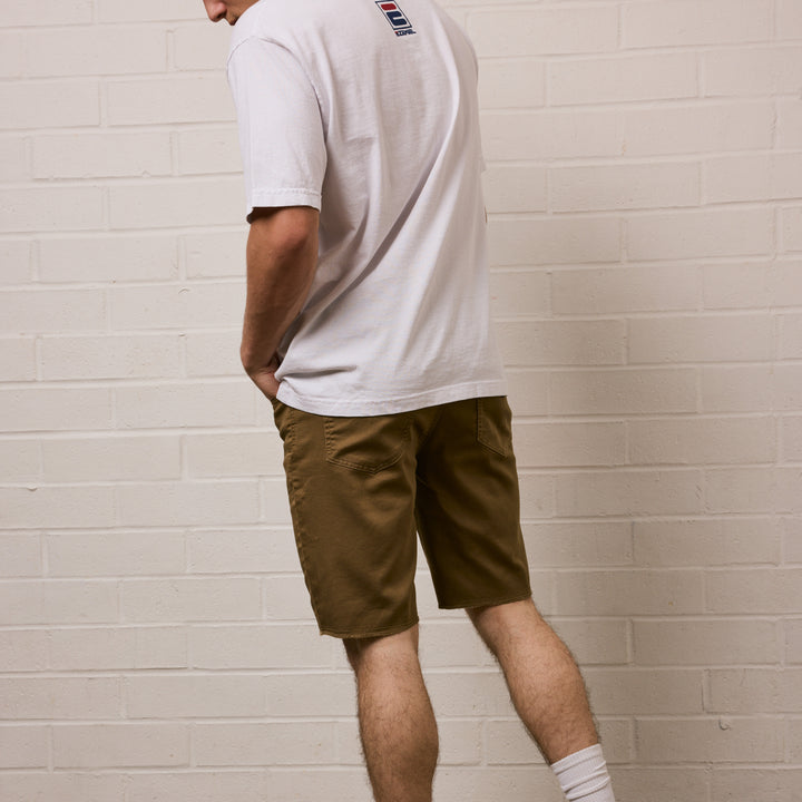 NOW DENIM SHORT - COFFEE