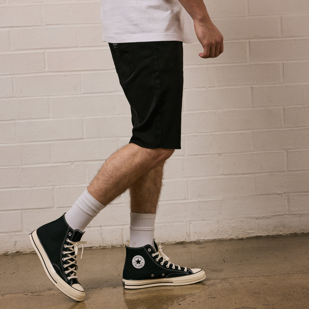 NOW DENIM SHORT - BLACK