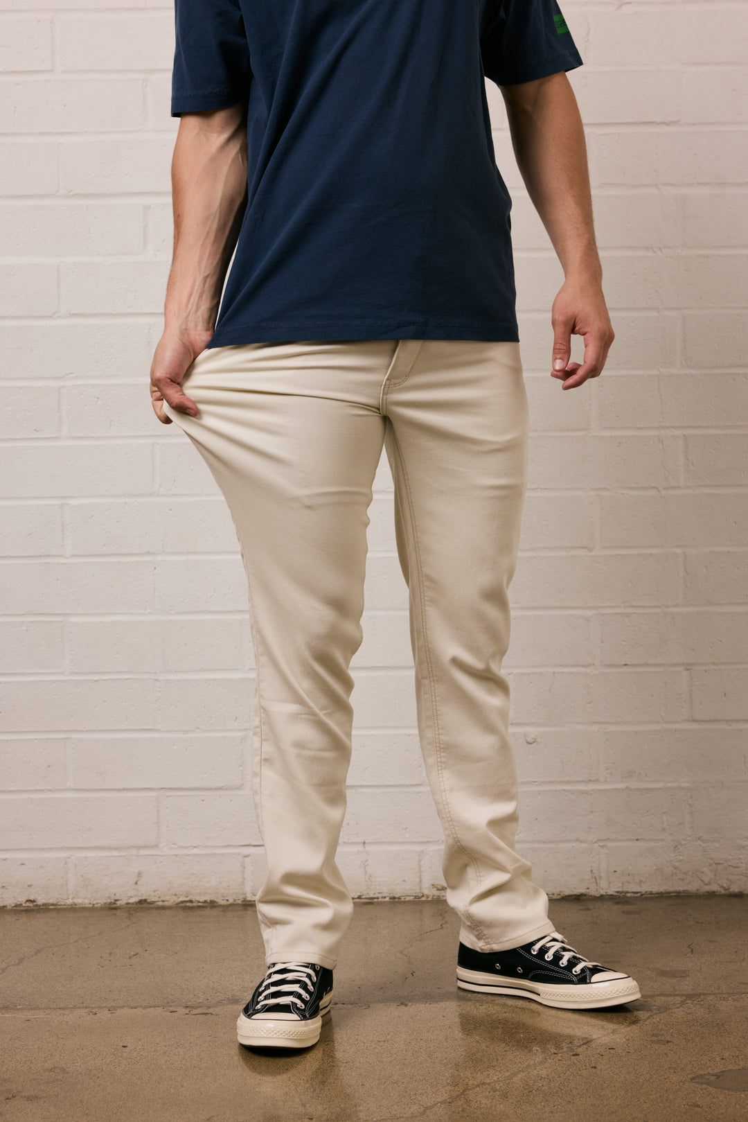NOW DENIM PANTS- BONE