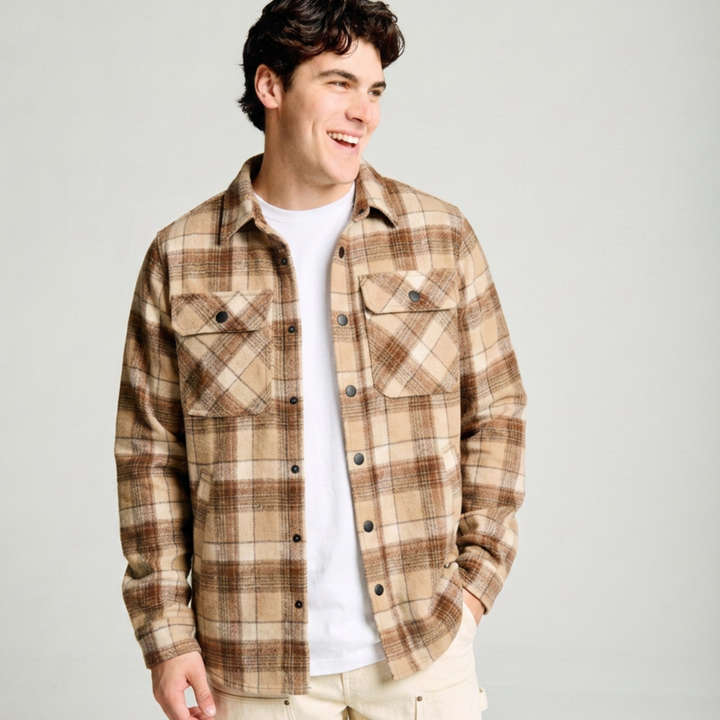 Jake Long Sleeve Overshirt - Bone