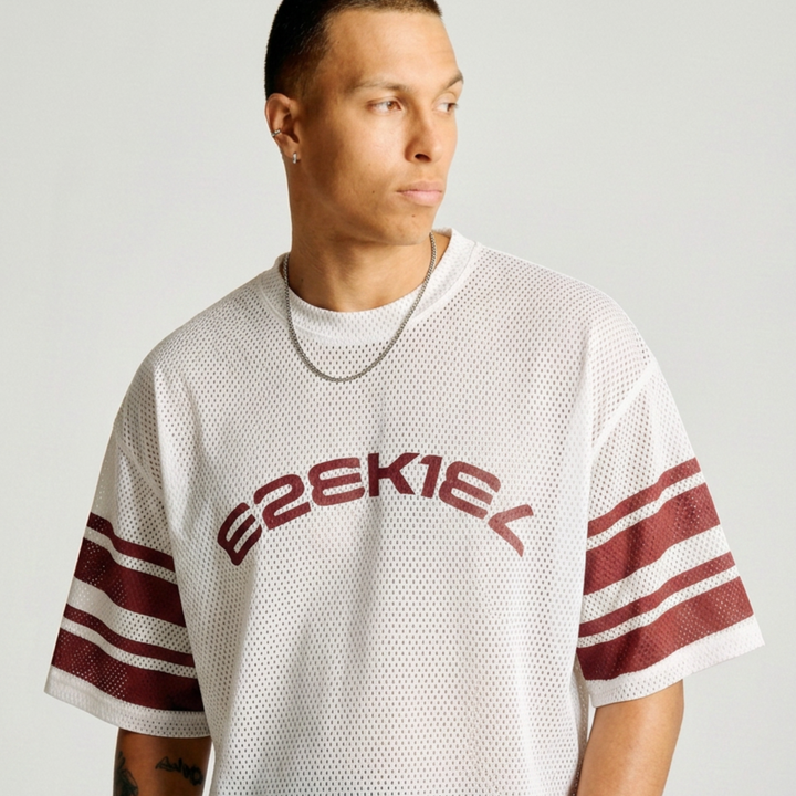 Louie Mesh Knit Shirt - Bone