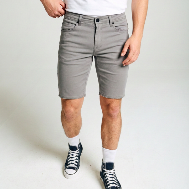 Now Denim Shorts - Medium Grey