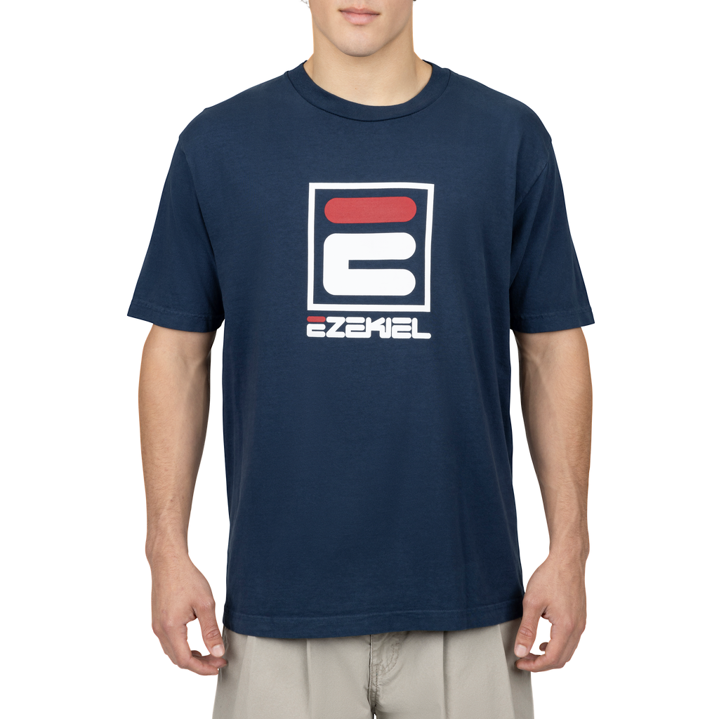Ezekiel Ezila Tee – Navy Blue Retro Graphic T-Shirt