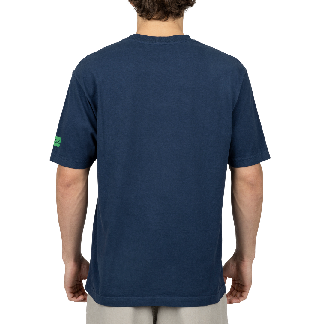 Square Bear Tee - Navy Blue