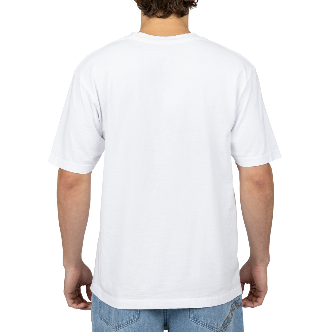 Ezekiel Racket Tee – White Cotton Graphic T-Shirt Ezekiel Racket Tee – White Cotton Graphic T-Shirt