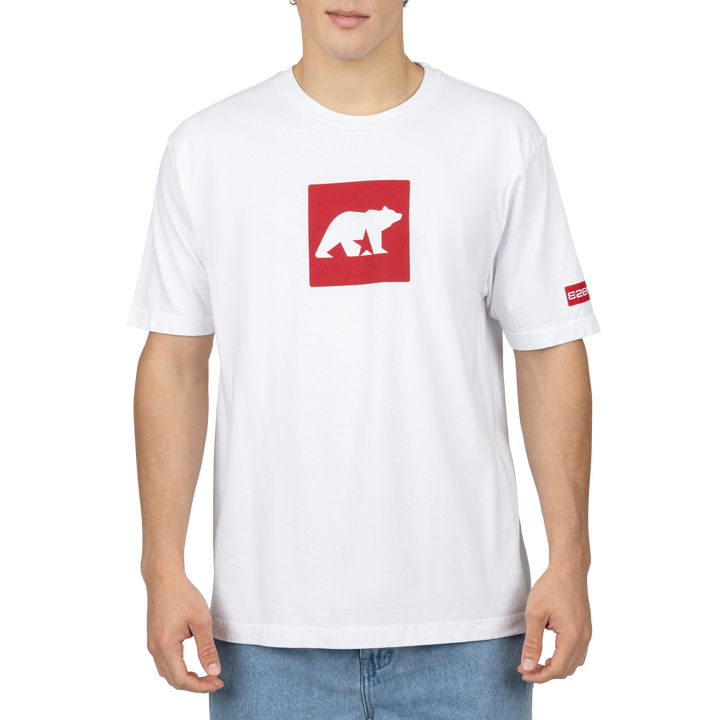 Square Bear Tee - White