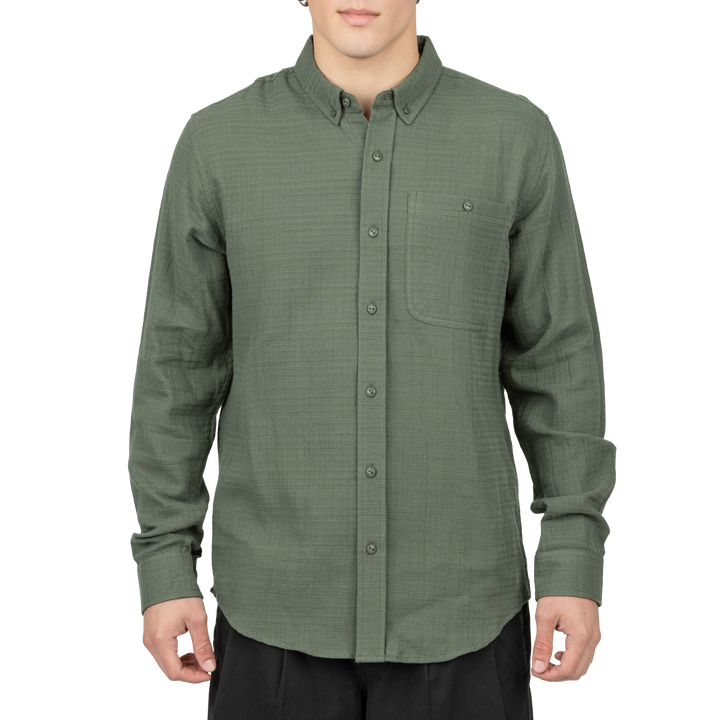 Graham Long Sleeve Shirt - Military Green