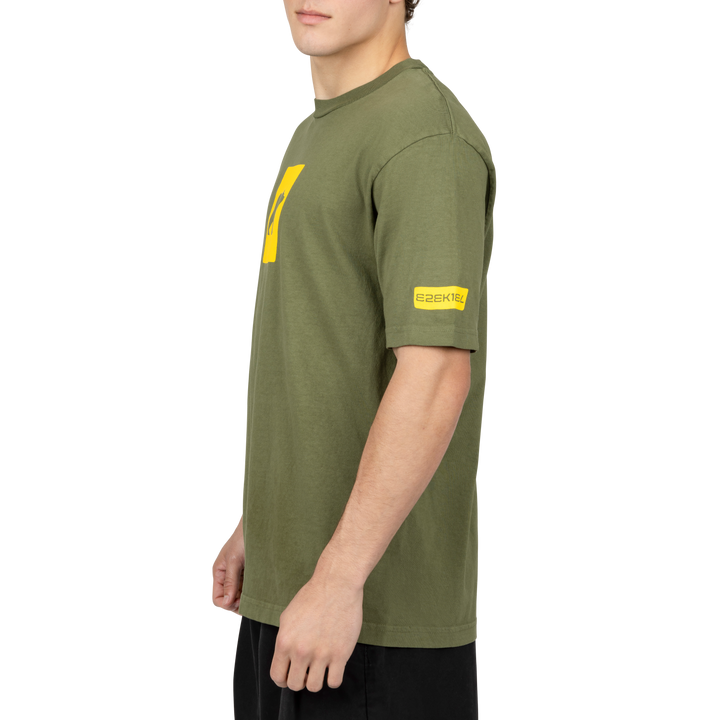 Square Bear Tee - Military Green