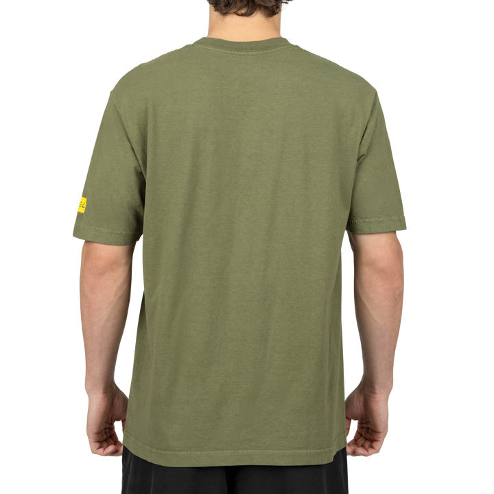 Square Bear Tee - Military Green