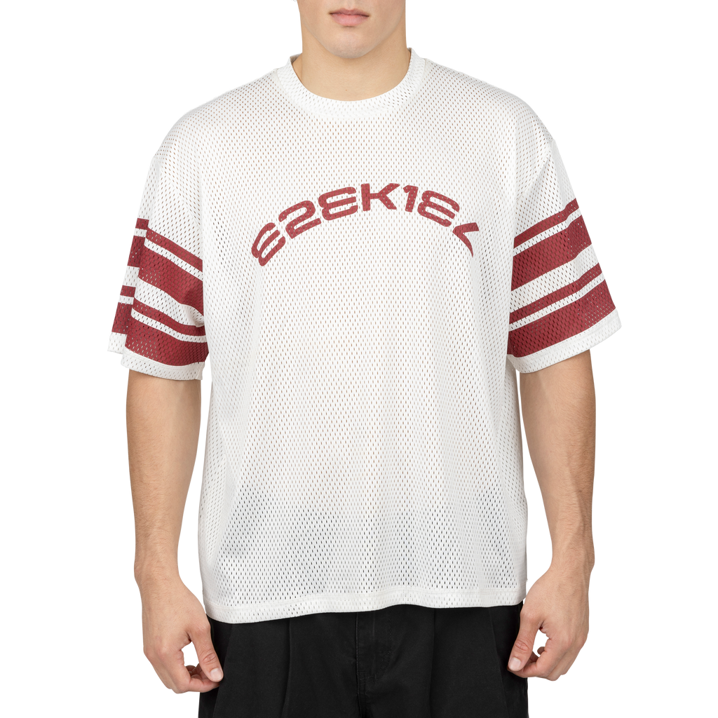 Ezekiel Louie Mesh Tee – Bone Short Sleeve Jersey Style Shirt