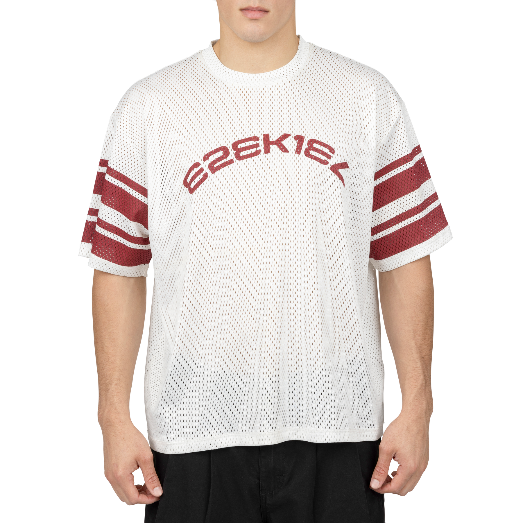 Ezekiel Louie Mesh Tee – Bone Short Sleeve Jersey Style Shirt Ezekiel Louie Mesh Tee – Bone Short Sleeve Jersey Style Shirt