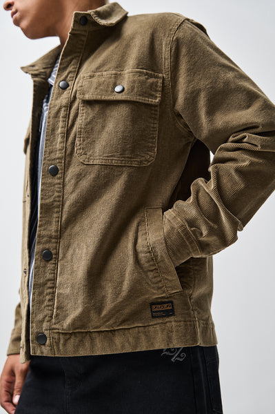 Ezekiel Havenwood Corduroy Jacket – Military Green Overshirt