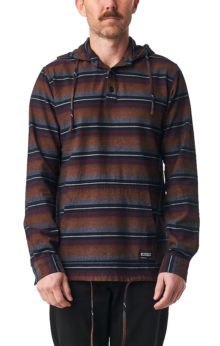 BRITTON HOODED PULLOVER - BLACK