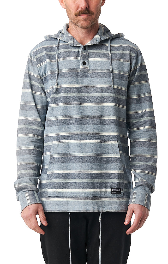 Mimic Hooded Pullover - Blue Haze