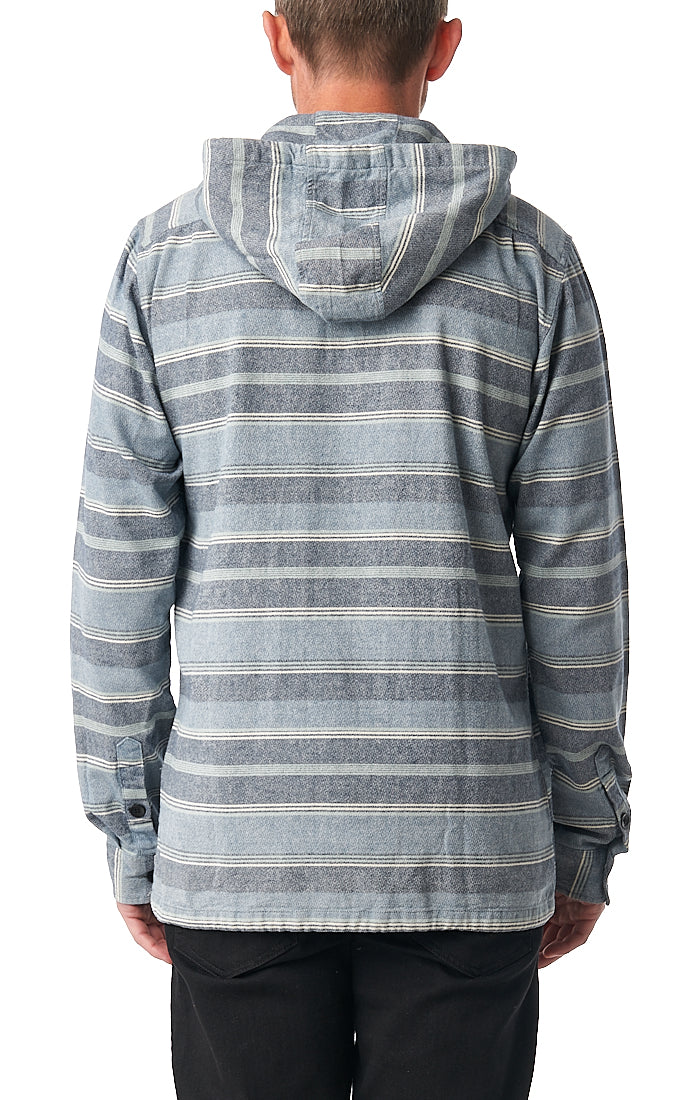 Mimic Hooded Pullover - Blue Haze