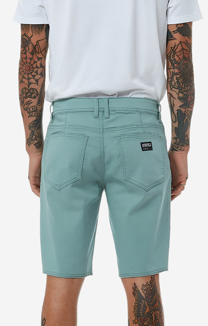 NOW DENIM SHORT - SAGE GREEN