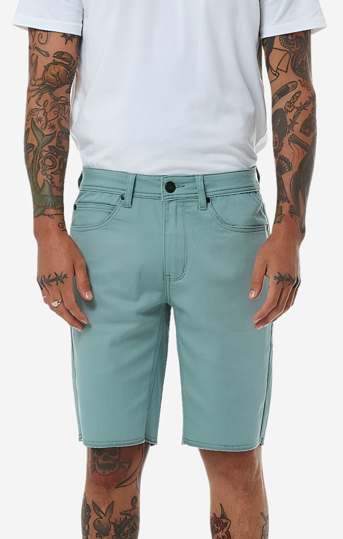 NOW DENIM SHORT - SAGE GREEN