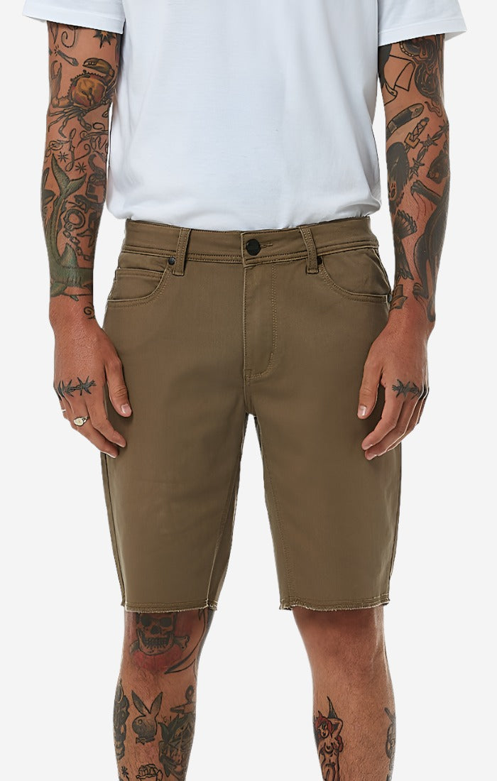 NOW DENIM SHORT - COFFEE